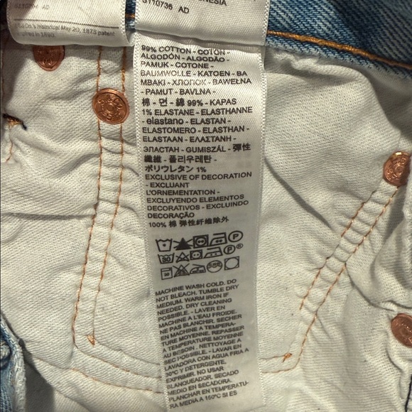 Levi's 501 34/34 Men’s Botton fly Light blue Jeans - Picture 11 of 12